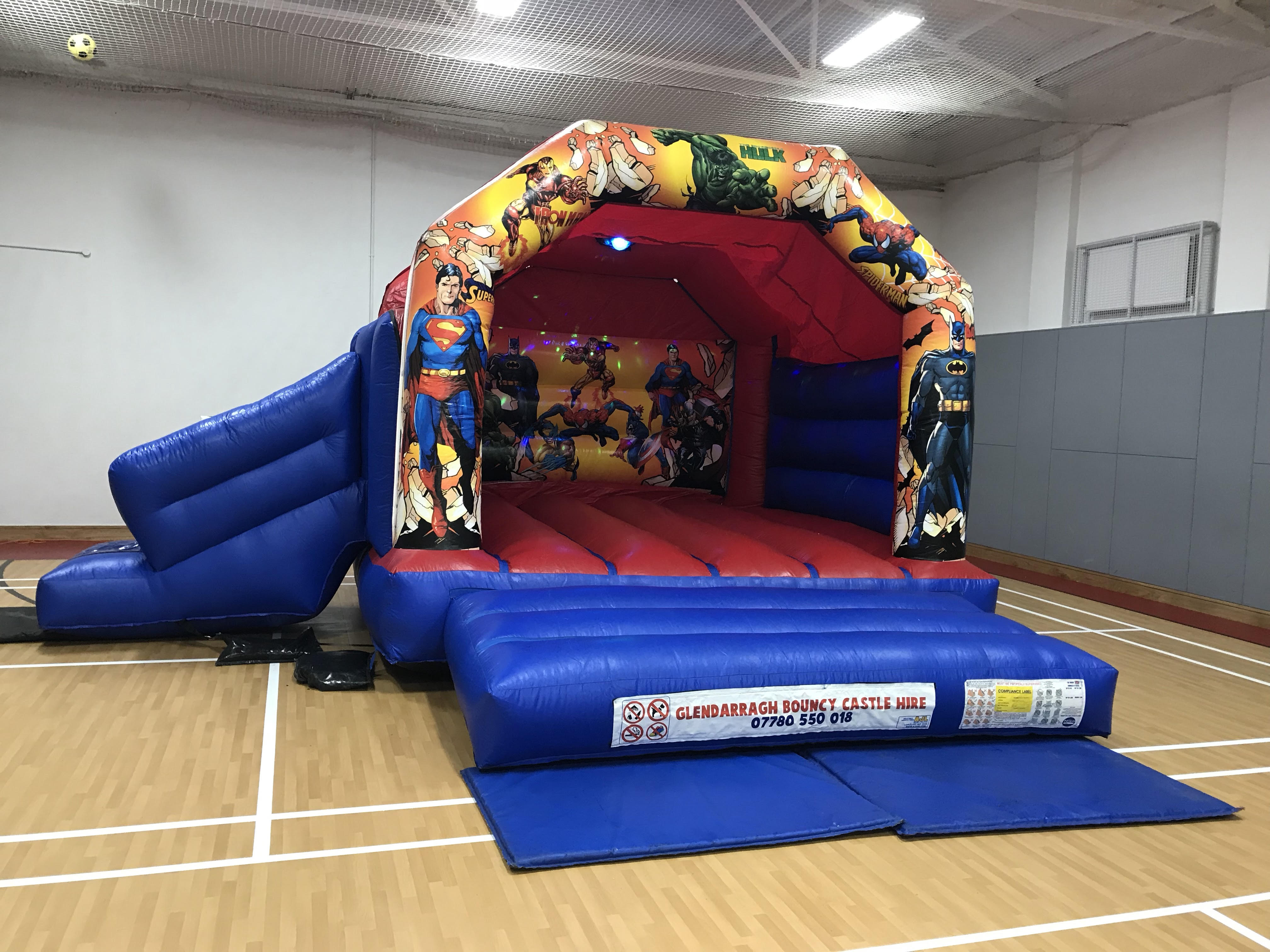 Super Hero Bouncy Castle hire in Belfast Super Hero Bouncy Castle hire in Belfast