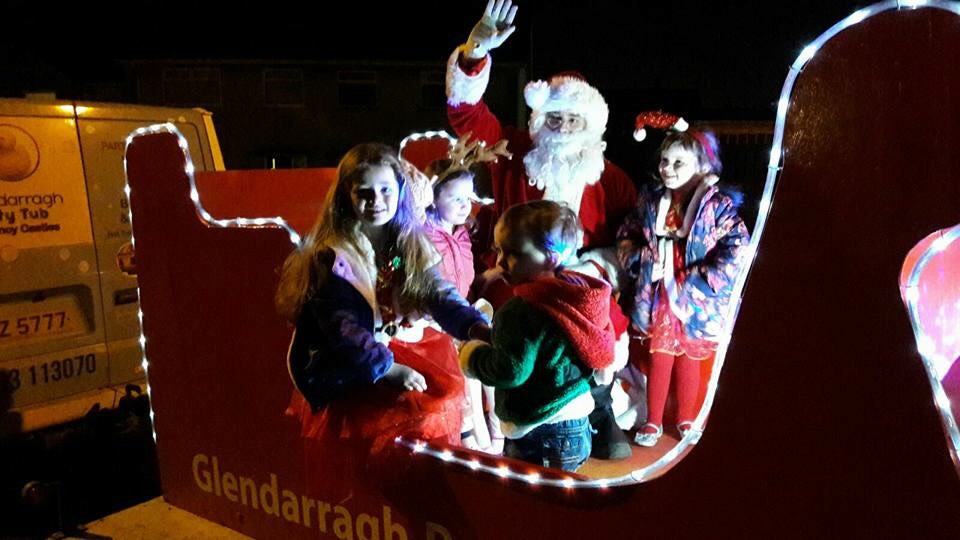 Santa on his Sleigh in Newtownards Santa home visits in Newtownards